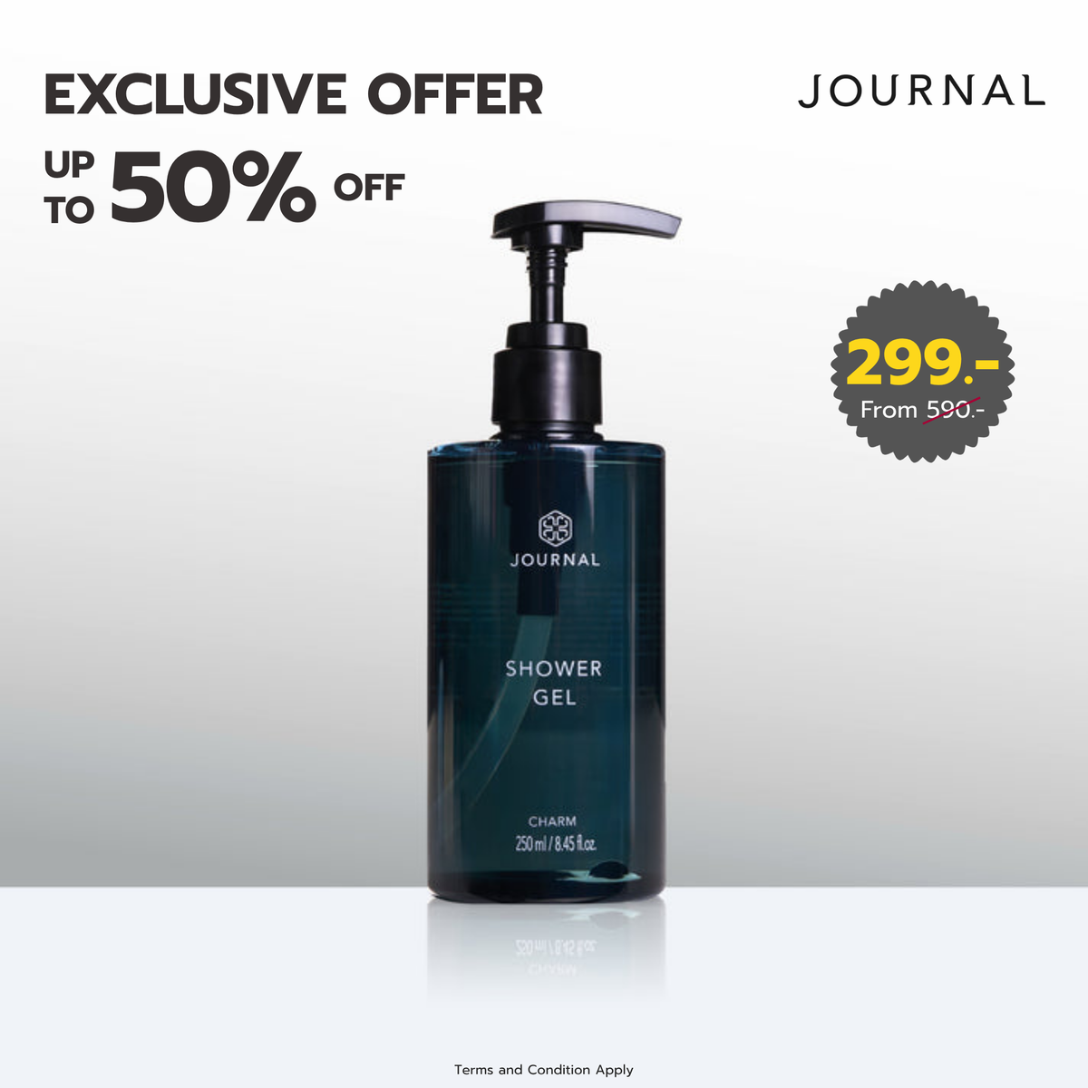 CHARM SHOWER GEL 250 ML.
